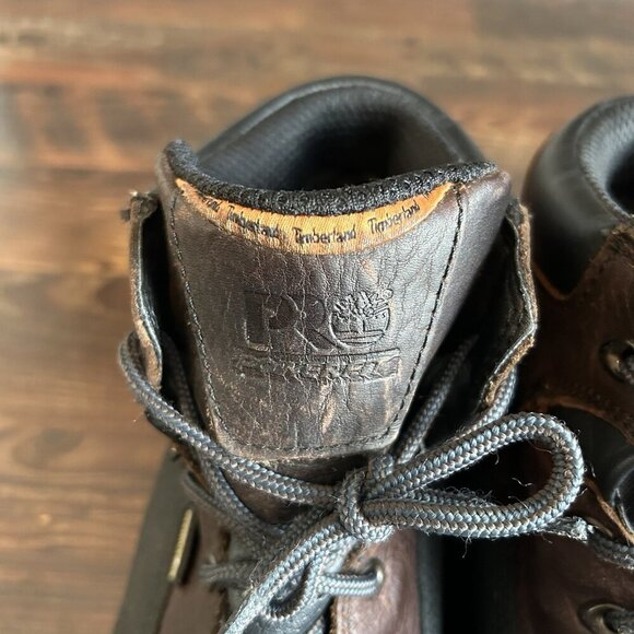 Timberland PRO Men's Steel Toe Work Boots Size 13 W Black Brown Waterproof GUC - Picture 5 of 16